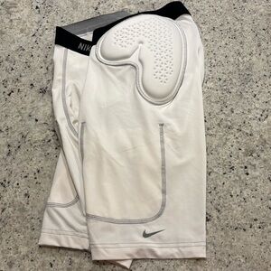 Nike Pro Dry Fit Padded Football Base Layer White Shorts Large. Great condition